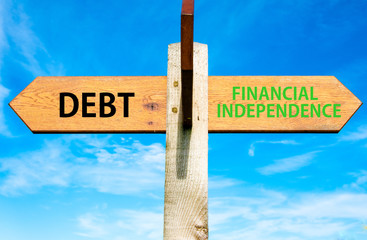 Debt versus Financial Independence messages