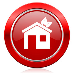 house icon ecological home symbol