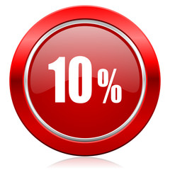 10 percent icon sale sign