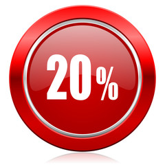 20 percent icon sale sign