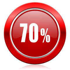 70 percent icon sale sign