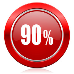 90 percent icon sale sign