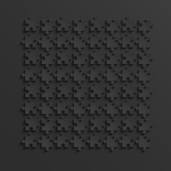 Vector modern black puzzle background