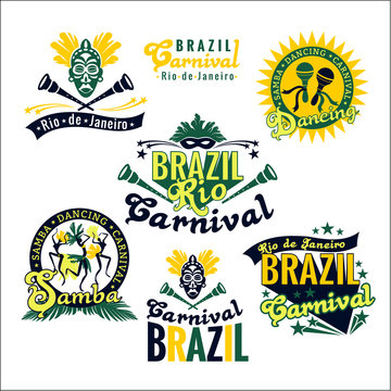 Brazilian Carnival. Big set of Brazilian templates