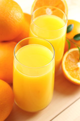 Freshly squeezed orange juice, close-up