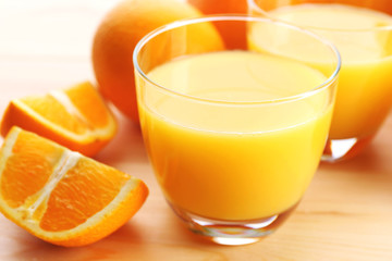 Freshly squeezed orange juice, close-up