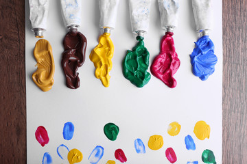 Colorful paint strokes