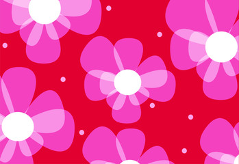 flower pattern on pink background