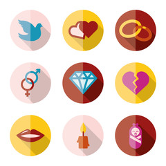 love flat icons