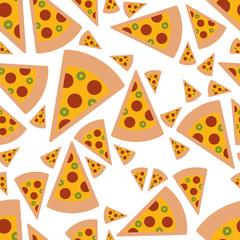 pizza seamless pattern