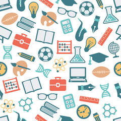 teacher seamless pattern