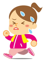 ダイエットで走る女性