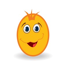 easter egg character isolated on white background