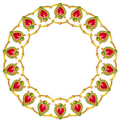 Round jewellery frame
