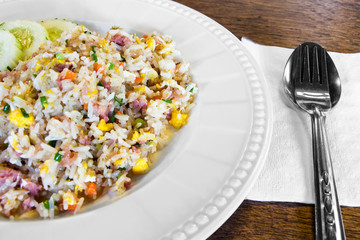 Fried rice with fermented,Thai food style.