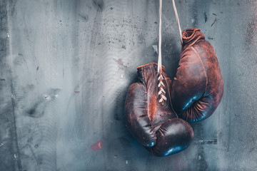 old boxing gloves