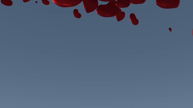 3-D Animation Aufsteigende Valentines Herzen