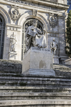 National Library of Madrid, Spain. architecture and art