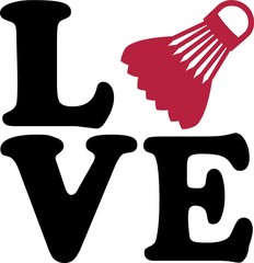 Badminton Love Shuttlecock