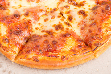 pepperoni pizza close up background