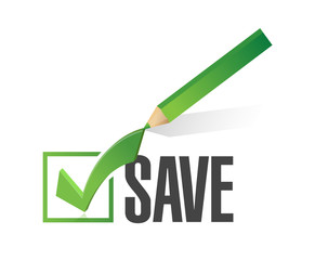 save check mark illustration design