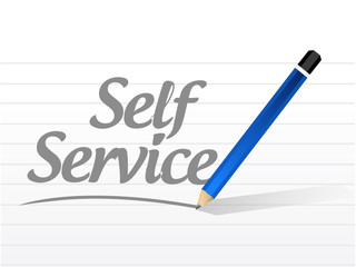 self service sign message illustration