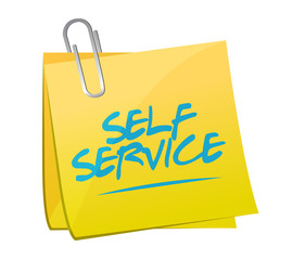 self service post it memo illustration design