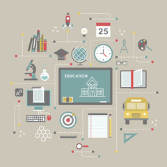 education concept in flat design