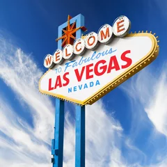 Foto op Canvas Welkom bij Las Vegas Sign © somchaij