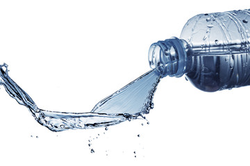 Naklejka na ściany i meble Water Splash From Water Bottle