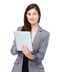 Businesswoman use of digital tablet