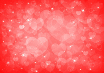 red heart bokeh, love background