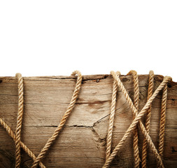 Wooden board with rope