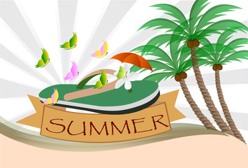 Summer background design, vector Illustrations .ESP 10.