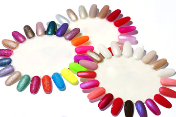 Nail varnish color sample plate