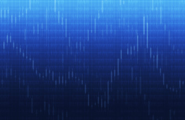 Stock market chart on blue background