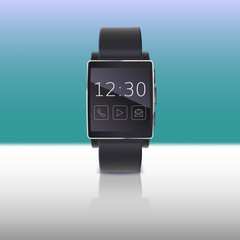 Electronic watch, computer interface.