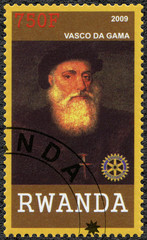 RWANDA - 2009: shows portrait of Vasco da Gama (1460s-1524)