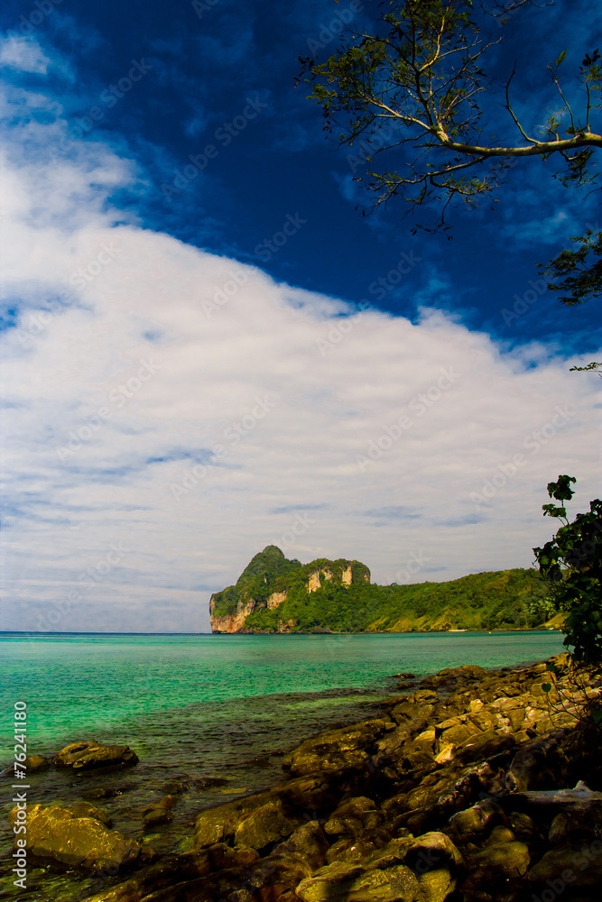 Sticker Idyllic Island Heaven Horizon