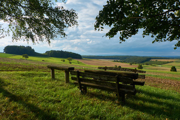 idyllische Landschft bei Madenhausen,  Landkreis Schweinfurt,  D