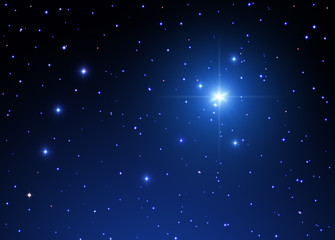 Stars with nebulosity around them.