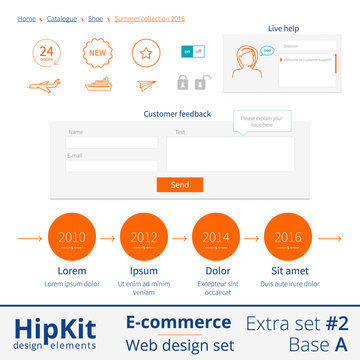 E-commerce web design elements extra set 2