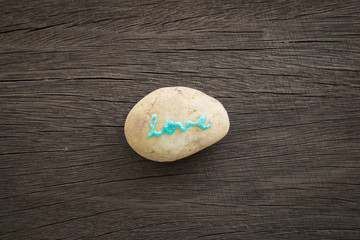 Love word on stone for valentine's day