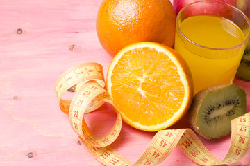 tape measure with fruit