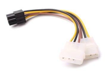 Two Molex connectors to one 6-pin PCI Express connector