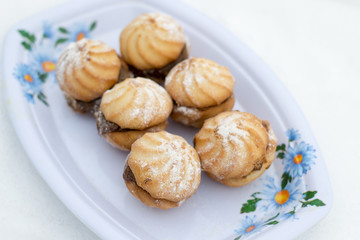 Cookies in sugar powder