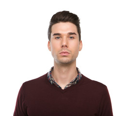 Obraz premium Close up portrait of a smart young man