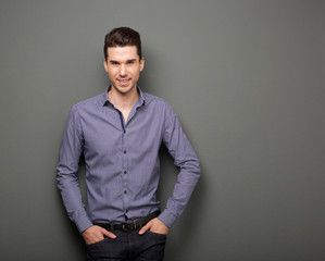 Obraz premium Portrait of a relaxed young man smiling