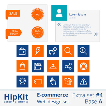 E-commerce web design elements extra set 4