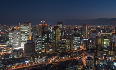 Osaka night skyline
